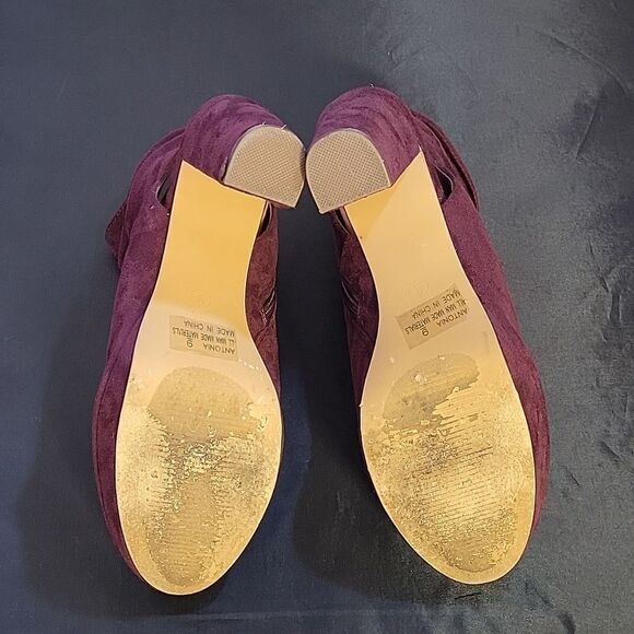 CHARLOTTE RUSSE SUEDE PEEP TOE ANKLE CUTOUT BLOCK HEEL SLOUCH PLASFORM BOOTIE - Picture 13 of 16